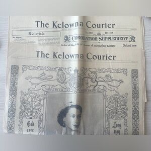 The Kelowna Courier Vintage Newspaper - 1953